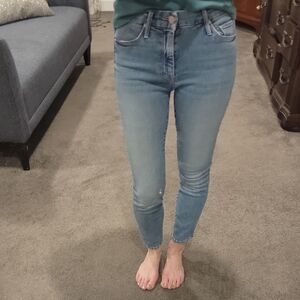 MOTHER Women's Sky Blue Skinny Jeans